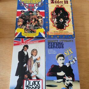Black Adder Monty Python's Flying Circus VHS LOT x4 Black Adder II III Forth V1
